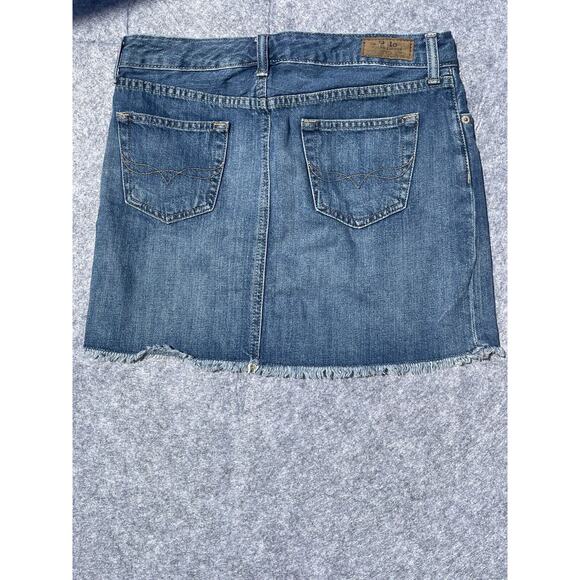 Polo Ralph Lauren Big Girl's Denim 5 Pocket Mini Skirt Frayed raw Hem Size 16 XL - Picture 7 of 13